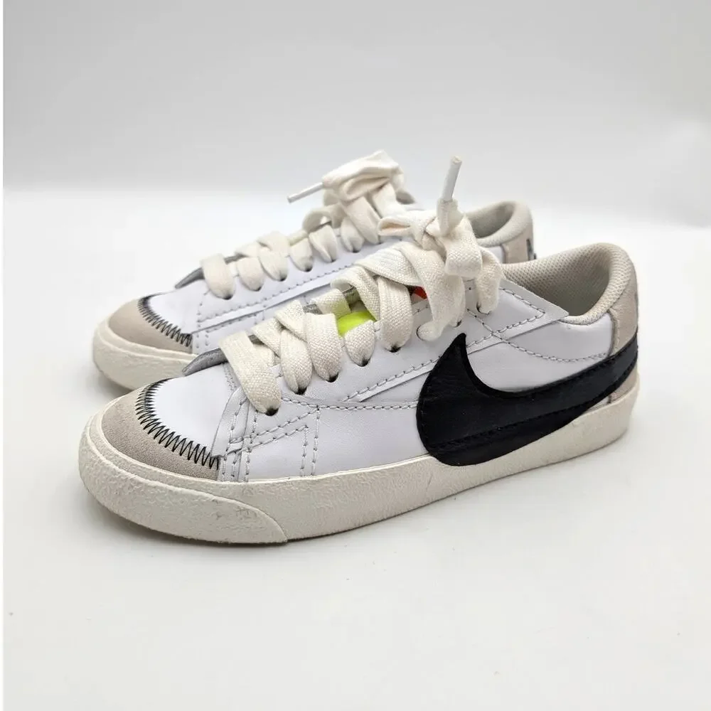 Nike Blazer Low '77 Jumbo Sneakers Shoes Women's White/Black Size US7 EU38